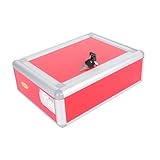 ANDRESLAD Roter Metallbriefkasten mit Schloss Sichere Vorschlagsbox und Vielseitiger Briefkasten für Post Feedback Kummerkasten Installieren Langlebig und Handfreundlich