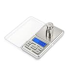 ZJFHEYUO Lebensmittelwaage, 500 g x 0,01 g, hochpräzise Lebensmittelwaage, Schmuckwaage, elektronische LCD-Anzeige, Mini-Taschenwaage, Digitale Waage