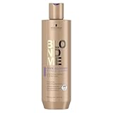 Schwarzkopf Professional BLONDME Cool Blondes Cool Shampoo Silber Glanz Neutralisiert Gelbtöne Silbershampoo Anti Gelbstich Haarpflege Für Blondiertes Haar Samtblüten Für Weiches Seidiges Haar 300 ml