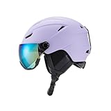 Ronyme Skihelm Schneesporthelm Lila PP-Schale mit Backenpolster Atmungsaktiver Warmer Snowboardhelm Schneeskihelm für Jugendliche, 55 bis 58 cm