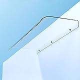 Polycarbonat-Vordach für Haustür,Transparentes Pultbogenvordach,Türvordach,UV-Beständiger Überdachung Haustür,3,5mm Dick Pultvordach,für Garage Balkon Fenster Haus (40x120cm/15.7'x47')