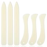 AOZUO 6 Stück Falzbrett Für Papier, Falzbein Für Papier Buchbinderleim Falzstift Papier Falzset Schneideset Kunststoff Bone Folder Für Präzises Falten Ideal Für Papierhandwerk Kartenherstellung