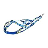 Folpus Hunde-Mushing-Geschirr, Hunde-Zuggeschirr, Bikejöring, professionelles Geschwindigkeitstraining, Hundeschlittengeschirr, Laufgeschirr, Blau M