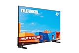 Telefunken 40DTFV725 2025 Smart TV Full HD HDR 1920 x 1080, 40 Zoll, rahmenloses Design, Dolby Audio