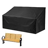 Luckxing Abdeckhauben Für Bänke, 2 Sitzer Gartenbank Schutzhülle, Gartenbank Abdeckung Wasserdicht, Winddicht, UV-Beständig 210D Oxford Gewebe Abdeckung Möbel Schutzhülle Für Gartensofa