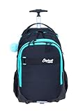 Elephant Trolley Mädchen Schultrolley Hero Signature Schulranzen Schultasche Trolly Rucksack 12800 Auswahl (Tiff Türkis 13016 Black)