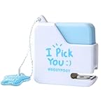 Mini-Hefter, kleiner Hefter, dünn, flach, kompakt, tragbar, schlank, niedlich, quadratisch, Schlüsselanhänger für Büro, Studenten, Klassenzimmer, Schule, Reisen (Himmelblau)