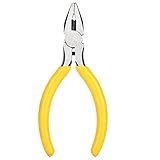 Spitzzange, handgefertigte Perlen-DIY-Perlen-Schmuckzange, multifunktionale Mini-Drahtschneider, robuster, langlebiger Edelstahl-Kunststoffgriff für die Herstellung von Schmuck (Flachzange)