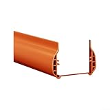 Türbodendichtungsstreifen, 93 cm, PVC, winddicht, Schalldämmung, Zugluftstopper für Wohn- und Gewerbetüren (orange)