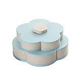 LjzlSxMF Kreative Blumen-typ Rotating-süßigkeit-Kasten Aus Kunststoff Snack Lagertablett Familie Snacks Partition Manager Box Party Hochzeit Süßigkeit Tablett