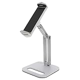 PEPLAYTAL 1 Stück handyhalter verstellbare arbeitsböcke verstellwinkel tabletständer Tablet-Halterung Verstellbarer Telefonständer verstellbare Telefonablage TPU-Weichkleber Silver