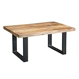 Riess Ambiente Couchtisch Iron Craft 100cm Mangoholz Eisen Industrial Design Wohnzimmertisch