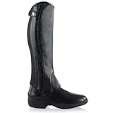 HORZE Damen Halbchaps Sabrina aus PU-Leder mit Glitzerdetails, Schwarz, XL