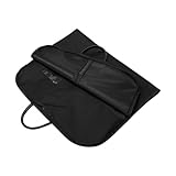 IOBIDDYS Portable Business Kleidersack aus Oxford Faltbarer Anzugtasche mit Doppeltem Tragegriff Leichtes Reisegepäck Staubschutz für Anzüge und Mäntel Schwarz Handlich für Flug und Auto