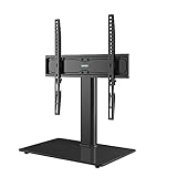 BONTEC TV Standfuß TV Ständer Universal Höhenverstellbar für 26-55 Zoll LCD LED OLED Plasma Flach & Curved Fernseher oder Monitore bis zu 40KG, Max.VESA 400x400 mm