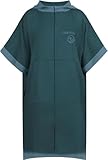 Badeponcho aus Waffelpique Handtuch-Poncho aus 100% Viskose leicht und kompakt - Badetuch Surferponcho mit Kapuze für Damen und Herren Farbe Dunkelblau Größe S/M