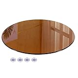 Runder Glastisch Ersatz 40,6–99 cm, glänzende Kante für Esszimmer & Terrasse, perfekte Abdeckung für Lazy Susan Drehteller & elegantes Glas