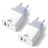 2-Pack USB C Ladegerät, USBC Stecker 20W iPhone Adapter USB-C Netzteil Mehrfach für iPhone 16 15 14 Pro Max Plus SE iPad, Samsung Schnellladegerät PD+QC Ladestecker USB Fast Charger Handy Ladeadapter