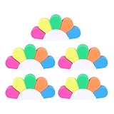 UPKOCH 5 Satz Mehrfarbige Textmarker Kleine Graffiti Marker in Kreativen Formen Tragbar für Schule Büro Notizen