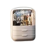 LIXSAZSE Organisierte wasserdichte Kosmetikbox – für jedes Badezimmer, praktische Organizer Make up Kosmetik Organizer Box mit großer Kapazität, Reines Weiß, 26 * 18 * 36cm