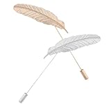 BESPORTBLE 2Stücke Vintage Krawattennadel Broschen für Herren Gefieder Brosche für Anzugkragen Hochzeiten und Besondere Anlässe