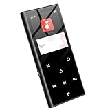 SWOFY 128GB MP3-Player Bluetooth 5.3, 1.8-Zoll-Screen & HiFi-Musik, mit Lautsprecher, FM-Radio, E-Book-Funktion und Aufnahmefunktion (schwarz)