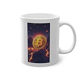 Bitcoin Tasse 330ml – Hochwertige Kaffeetasse aus Keramik mit beidseitigem Aufdruck | Ideal für Krypto-Trader & BTC-Fans