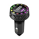 Giwnhvx Auto Bluetooth Ladegerät PD30W USB Port Schnellladeadapter mit LED Licht Spannungsmonitor FM Bluetooth Transmitter