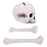 Feuerstelle, Totenkopf-Feuerstelle, Totenkopf für Feuerstelle, Halloween-Feuerstelle, Holzscheite, Keramik-Feuerstelle, Schädelscheit für Lagerfeuer, Lagerfeuer, Kamin, Feuerstelle, Ceram-Dekor