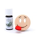Zirbensmile Doppelset aus Zirbenholz – 2er Autoduft & Lufterfrischer mit Bio-Zirbenöl – Lustige Duftstecker fürs Auto – Natürlich & handgefertigt – Magnetclip – Geschenkidee – Made in Austria