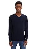 TOM TAILOR Herren Basic Strickpullover mit V-Ausschnitt