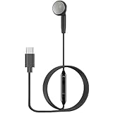 Earbud Kabelgebundener Kopfhörer | Mono-Kopfhörer mit | Leichtes Silikon Kopfhörer | Mono-Kopfhörer für Studium, Arbeit, Online-Unterricht und Anrufe | Kabelsteuerung für Studenten, Kragen