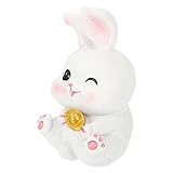 Ciieeo Resin Hasenfigur Auto Innendekoration Langlebiges Harzmaterial für Wohnkultur und Schreibtisch Dekoration Perfektes für Neujahr oder Weihnachten