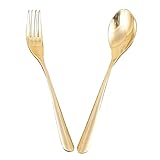 BUGUUYO 1 Satz Gabellöffel Aus Messing Westliches Besteck Geschirr Steakgabel-löffel-kit Dessertlöffel Behandeln Steakbesteck Heiße Schokoladenlöffel Westliches Essbesteck Esslöffel Golden
