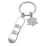 ARFUKA Schlüsselanhänger Edelstahl Auto Schlüsselanhänger Snowboard Anhänger Metall Keychain Schlüsselbund Geburtstag Weihnachtsgeschenke für Männer und Frauen