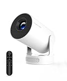 Magcubic Mini Beamer, 4K FHD 1080P Unterstützt Smart Beamer Android 11 Auto Trapezkorrektur Kleiner Videoprojektor, Heimkino Tragbarer Projector mit WiFi6 BT5.4, 180°Dreh, 5W Soundbass Lautsprecher