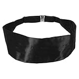 GLEAVI Schwarzer Verstellbarer Satin Kummerbund und Vorgebundene Fliege Formelle Accessoires für Herren Eleganter Smokinggürtel für Hochzeiten und Festliche Anlässe