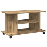 vidaXL TV-Regal mit Rollen Artisan-Eiche 80x40x45 cm Holzwerkstoff