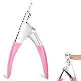 JUGUTA Nagelknipser,Nagelknipser Gelnägel,Nagelknipser Maniküre Tip Cutter,Profi Gelnägel Nagelknipser Trimmer Maniküre Nagelknipser,Für Kunstnägel Gelnägel Fingernägel Falsche Nägel(Rosa)