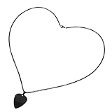 VALICLUD Gitarren-Pick-Halskette Gitarrenpicks für Silberschmuck für Ringe edelstahlketten modeschmuck Musikalische Halskette Halsketten für Edelstahl 304 Black
