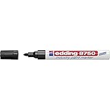edding 8750 Industrie Lackmarker - schwarz - 1 Stift - Rundspitze 2-4 mm - Lackstift zum Beschriften von staubigen, leicht öligen Oberflächen, Reifen, Metall, Glas und Holz - permanent, wasserfest