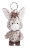 NICI 49030 Schlüsselanhänger Esel Donkeylee 10cm grau-Nachhaltiger Begleiter Kuscheltieranhänger mit Schlüsselring für Schlüsselband, Schlüsselbund & Schlüsselhalter