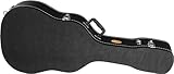 Rocktile 4/4 Gitarrenkoffer Deluxe (für Westerngitarre, Konzertgitarre und Klassikgitarre, integriertes Innenfach Abschliessbar) schwarz