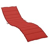 Gecheer Sonnenliegen-Auflage, Auflage Gartenliege, Polster Sonnenliege Strandliege Liegenauflage, Rot 200x60x3 cm Oxford-Gewebe