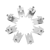 Homoyoyo 8 Stück Gefrierschrankklammern Abnehmbares Kühlregal Stahl Gefrierregal Kühlschrank Organizer Echte Regalhalterungen Multifunktionales Zubehör Regale Kühlschrankregal