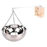 KIMISS Sauna Zubeh枚R Aufguss Nordholz Sauna Zubeh枚R 20 Cm Edelstahl Sauna Aromatherapieschale Ätherisches Ölhalter Saunaraumzubehör Saunaschale