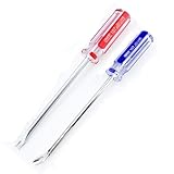 Zohino 2er Set Extra Lang 23cm Schraubendreher Nagelheber V-U-Spitze Nagel- und Klammernentferner Werkzeug für Möbel