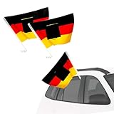 Piersando Autofahne Set 2 Stück Auto Fahne Fussball EM WM Länderflagge Fanartikel Land Flagge Autoset Eishockey Handball Basketball Deutschland mit Adler