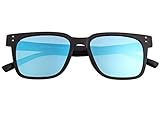 Sixty One Capri Tr90 Wayfarer Polarisierte Unisex Sonnenbrille SIXS109, Schwarz/Blau SKU: sixs109bl,