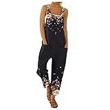 Boho Long Knopfgurt Frauen Taschenstrumpfdruck Spielanzug lässige Jumpups Damen-Jumphat Schweine Kostüm Erwachsene